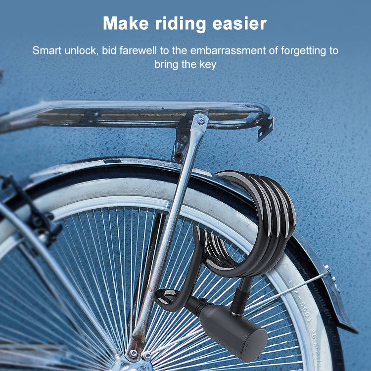 C3BF Bluetooth + Fingerprint Version Anti-theft Anti-shear Motorcycle Electric Bike Steel Rope Lock