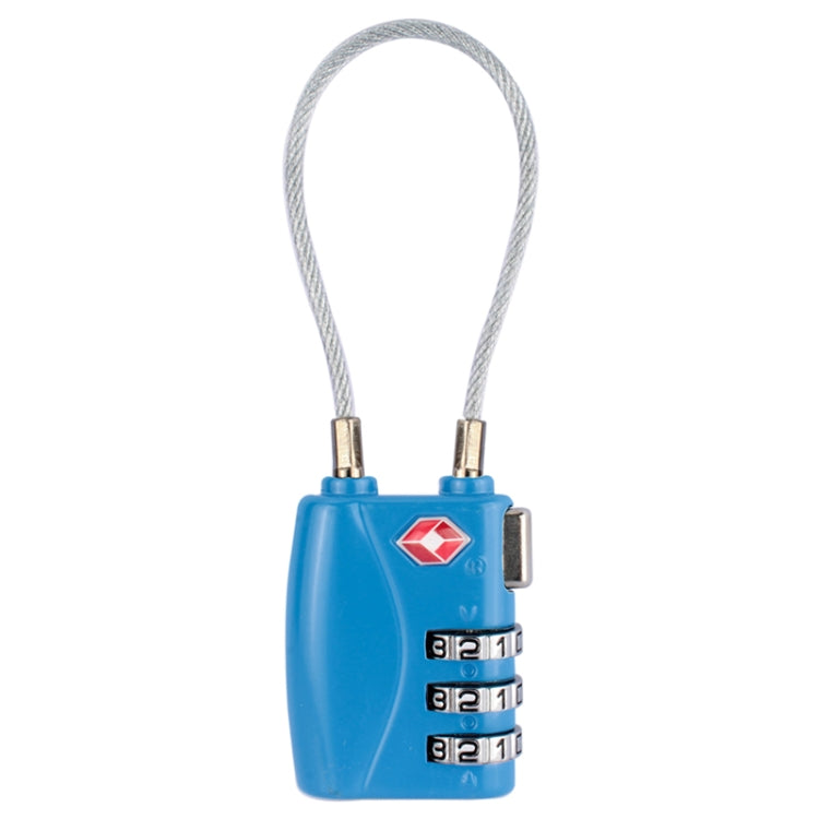 JASIT TSA719 Zinc Alloy 3-Digit Password TSA Lock Travel Luggage Padlock(Blue)