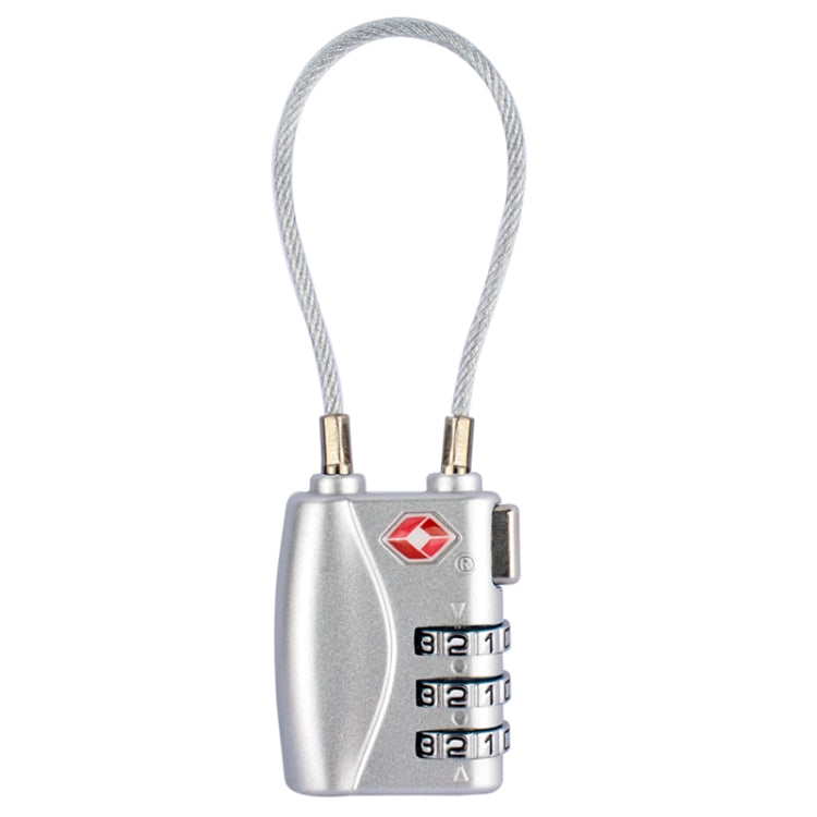 JASIT TSA719 Zinc Alloy 3-Digit Password TSA Lock Travel Luggage Padlock(Silver)
