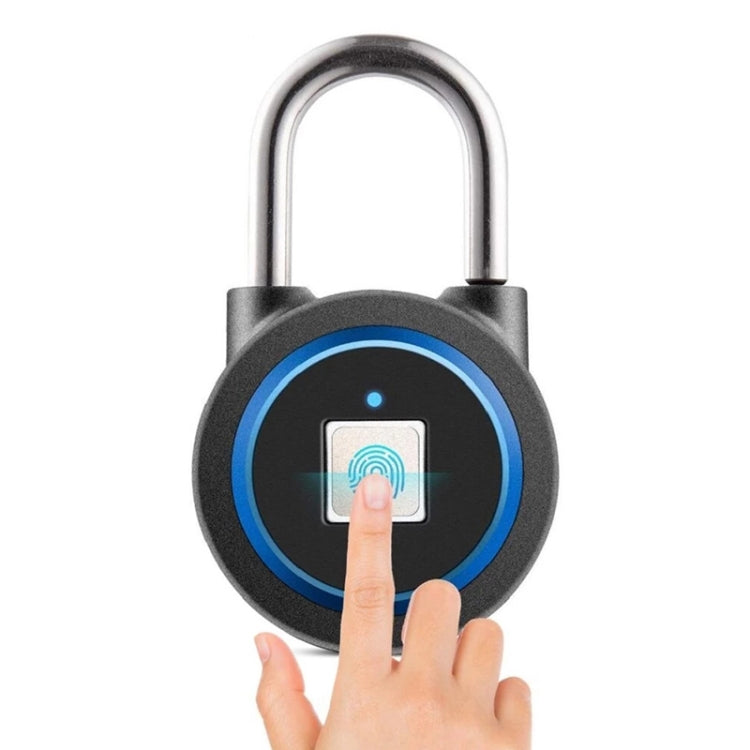 Waterproof Intelligent Bluetooth Fingerprint Padlock Remote Unlocking for iOS / Android(Blue)