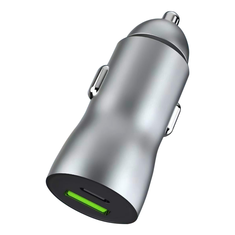 20W PD+22.5W USB Ports Car Charger, Compatible with Android and IOS (Grey)