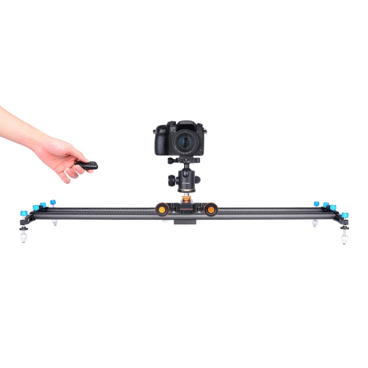 YELANGU L4X Camera Wheel Dolly II Electric Track Slider 3-Wheel Video Pulley Rolling Dolly Car with Remote Control for DSLR / Home DV Cameras, GoPro, Smartphones, Load: 3kg