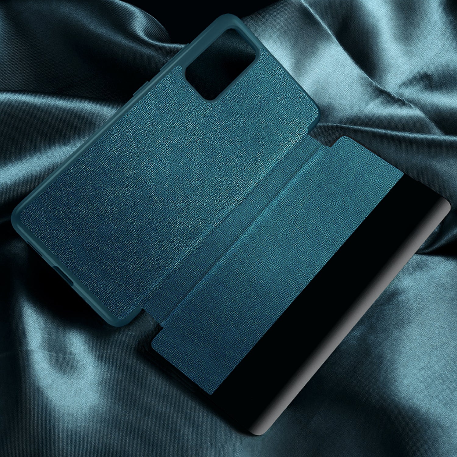 For Samsung Galaxy S20 FE Side Window View Shockproof Horizontal Flip Leather Case(Green)