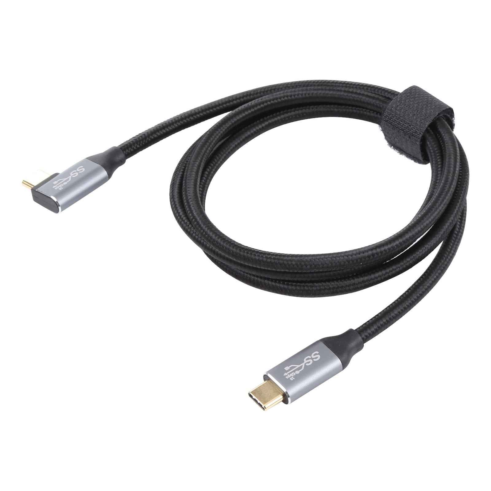 Uniqbuy For USB-C / Type-C Male to USB-C / Type-C Elbow Transmission Data Cable, Cable Length:3m