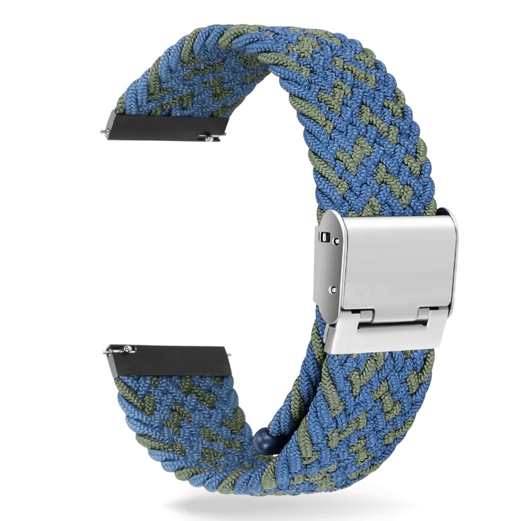 22mm Universal Nylon Braided Metal Buckle Strap