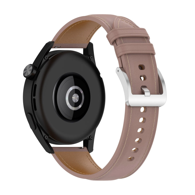22mm Genuine Leather Watch Strap for Huawei Watch GT3 46mm/GT2 46mm/Samsung Galaxy Watch3 45mm