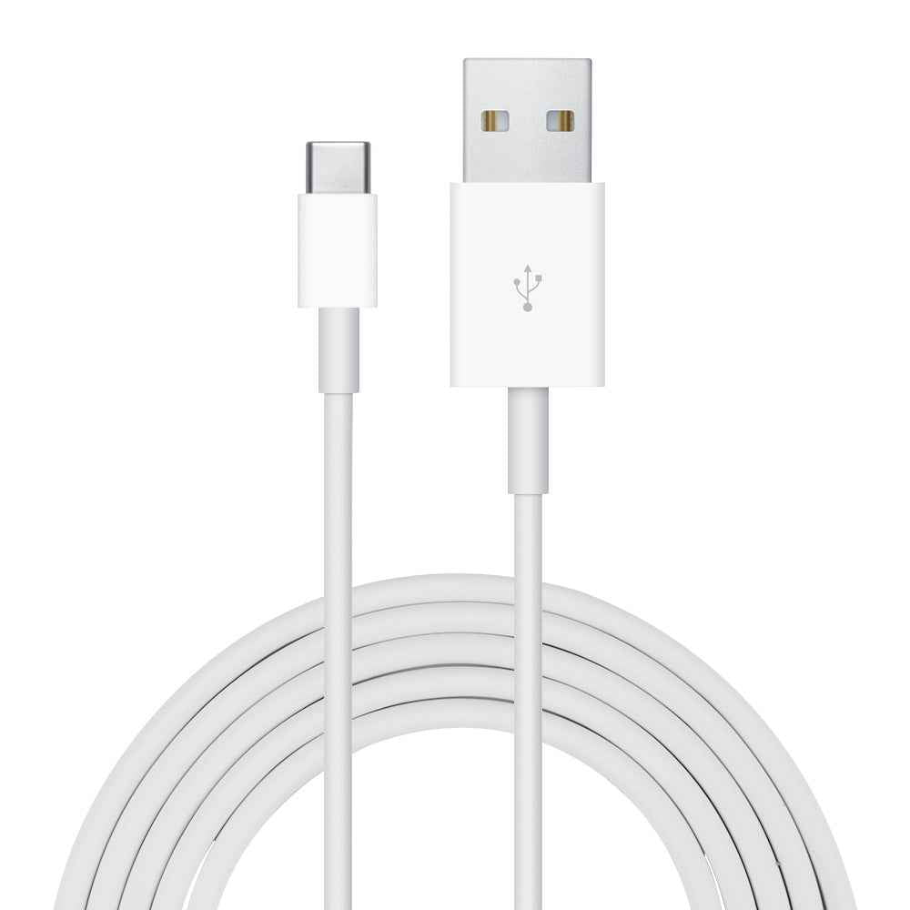 Uniqbuy For 2A USB to USB-C / Type-C Data Cable, Cable Length:1m(White)