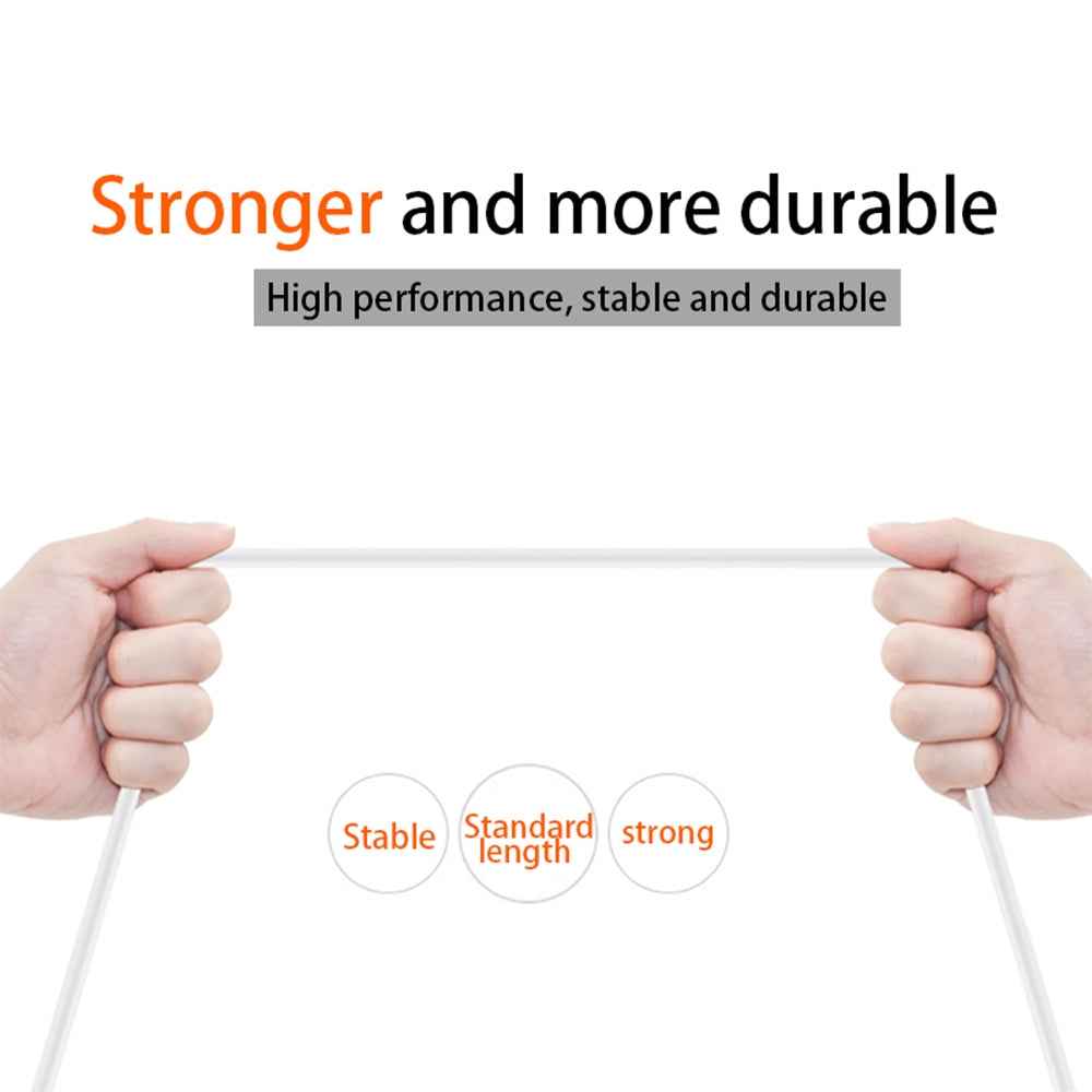 Uniqbuy For 2A USB to USB-C / Type-C Data Cable, Cable Length:1m(White)