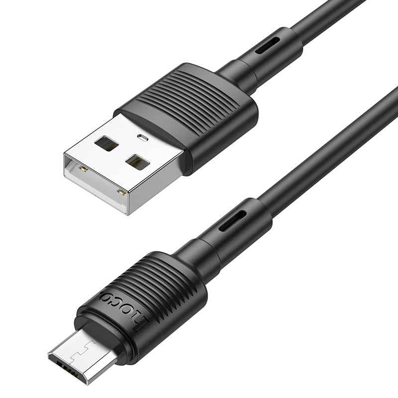 Uniqbuy For hoco X83 2.4A USB to Micro USB Victory Charging Data Cable?Length?1m(Black)