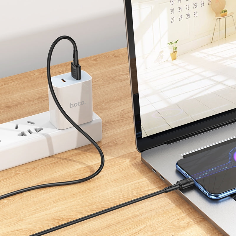 hoco X83 2.4A USB to Micro USB Victory Charging Data Cable?Length?1m(Black)