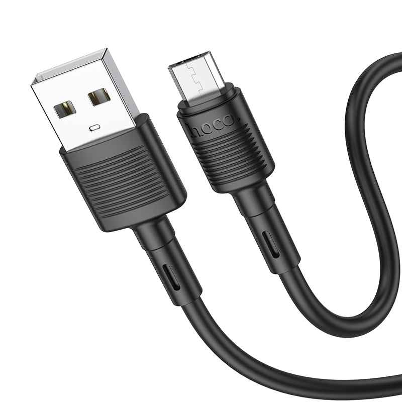 Uniqbuy For hoco X83 2.4A USB to Micro USB Victory Charging Data Cable?Length?1m(Black)