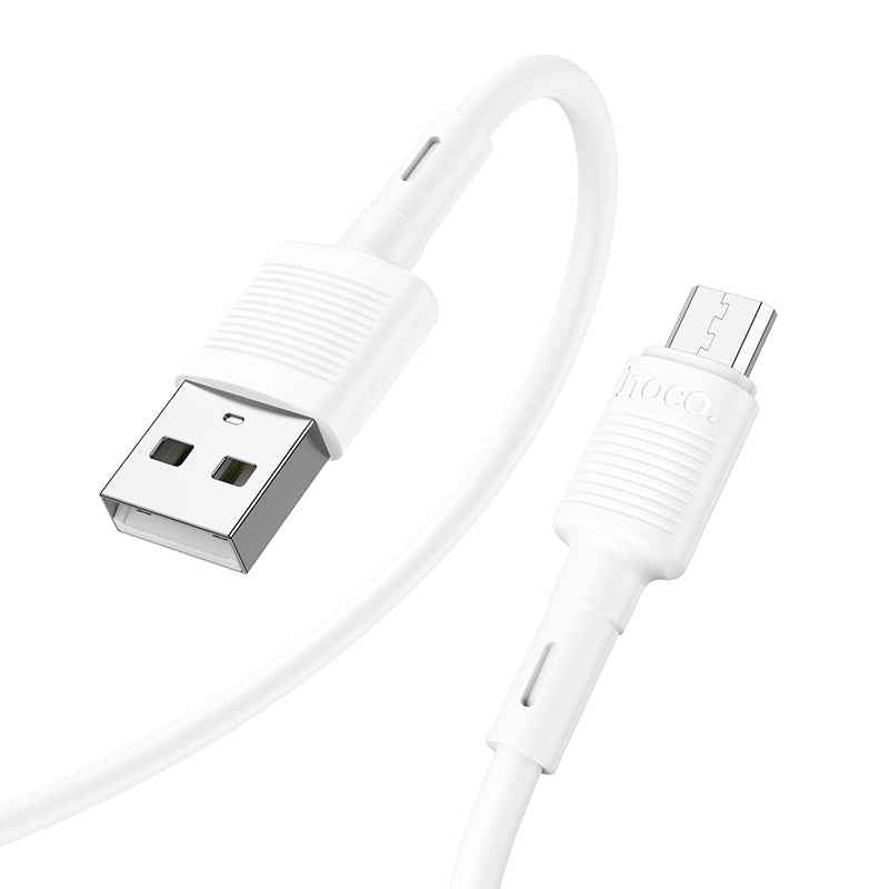 Uniqbuy For hoco X83 2.4A USB to Micro USB Victory Charging Data Cable?Length?1m(White)