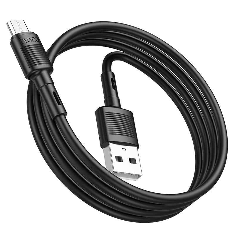 Uniqbuy For hoco X83 2.4A USB to Micro USB Victory Charging Data Cable?Length?1m(White)