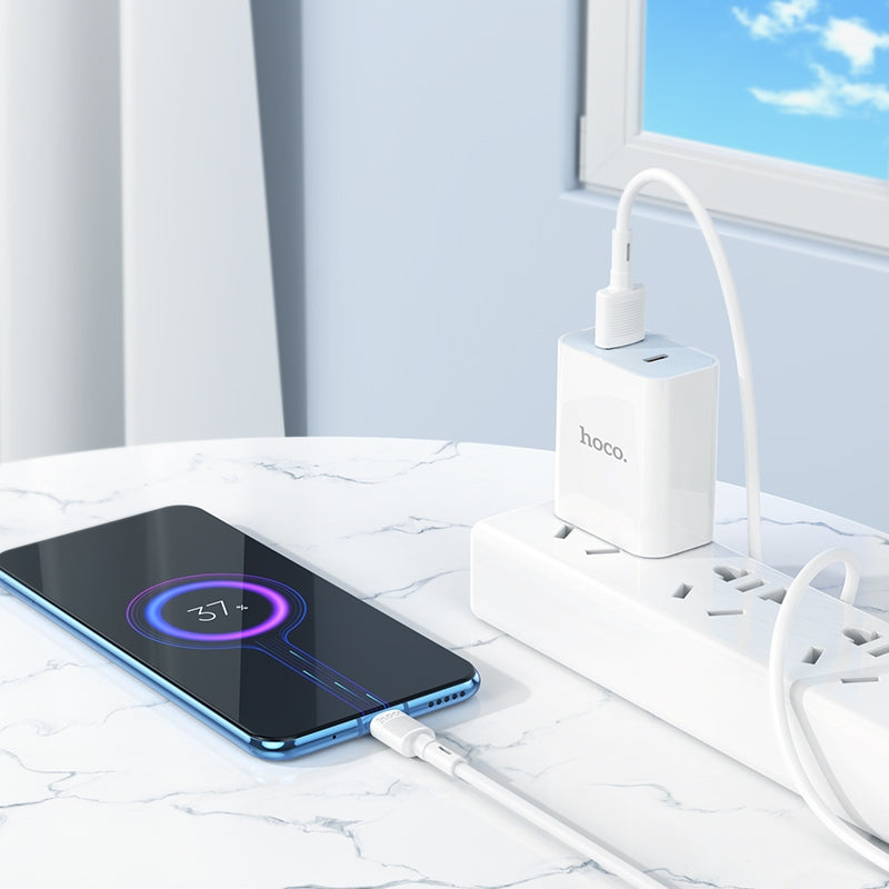 hoco X83 2.4A USB to Micro USB Victory Charging Data Cable?Length?1m(White)