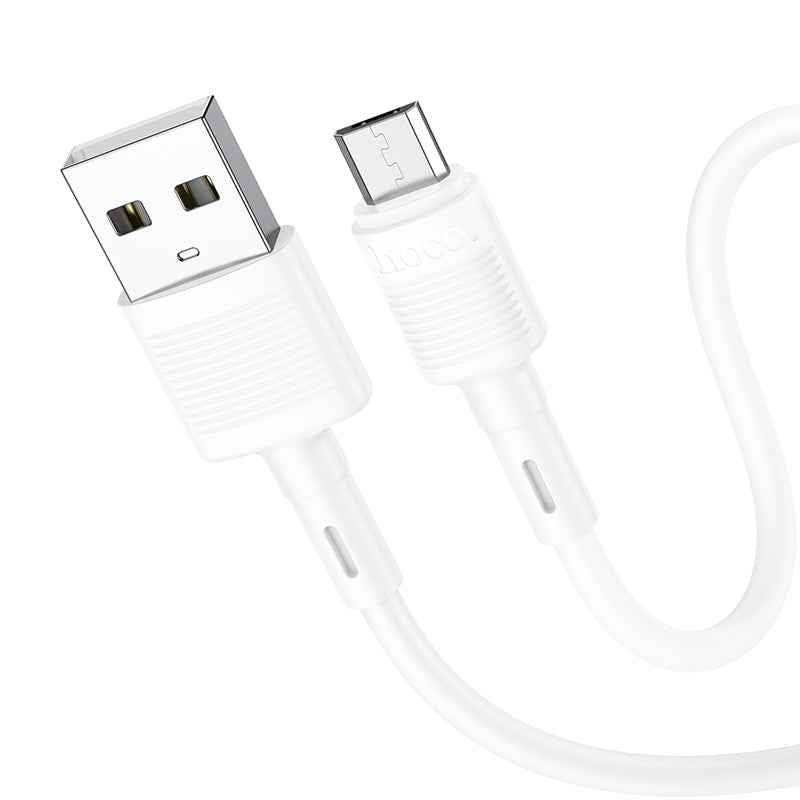 Uniqbuy For hoco X83 2.4A USB to Micro USB Victory Charging Data Cable?Length?1m(White)