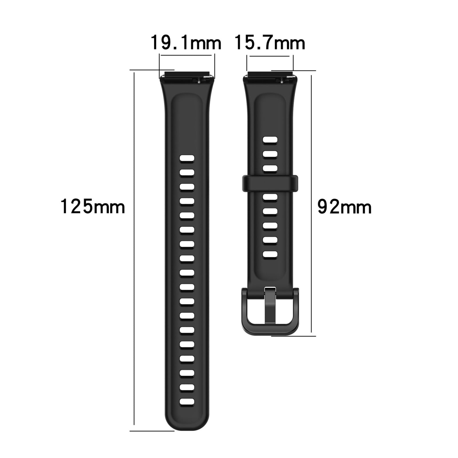 For Huawei Band 7 Silicone Watch Band(Black)