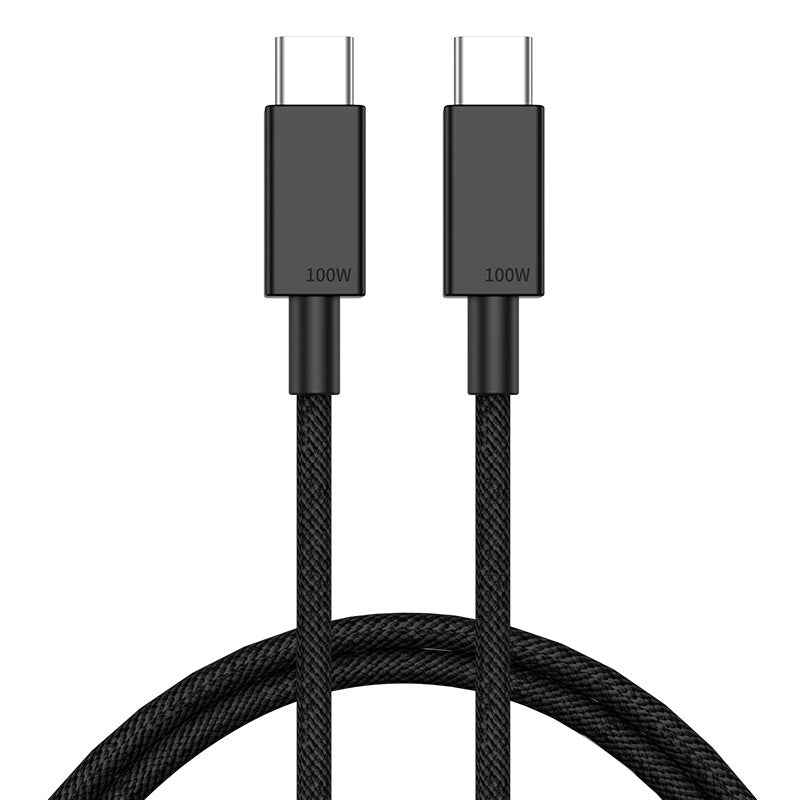 Uniqbuy For 100W USB-C / Type-C to USB-C / Type-C Fast Charging Data Cable, Length:0.5m(Black)