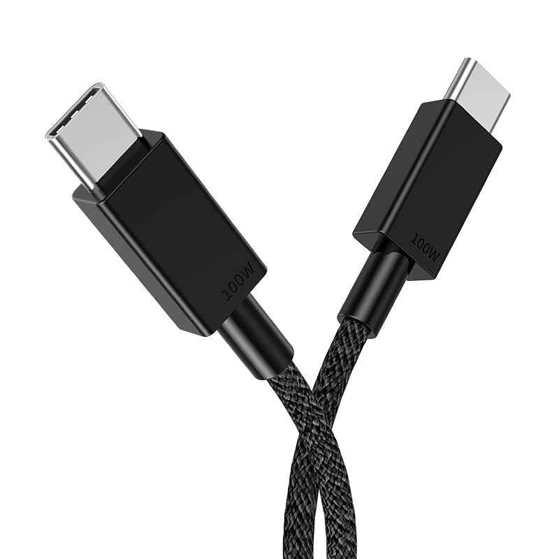 Uniqbuy For 100W USB-C / Type-C to USB-C / Type-C Fast Charging Data Cable, Length:0.5m(Black)