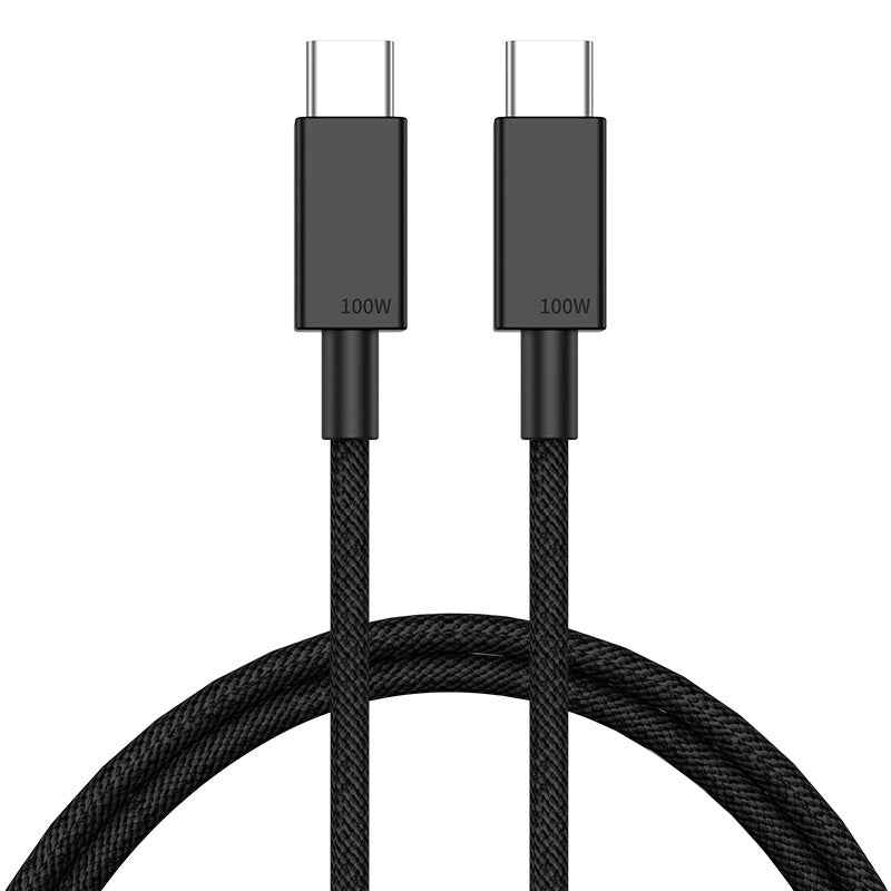 Uniqbuy For 100W USB-C / Type-C to USB-C / Type-C Fast Charging Data Cable, Length:1m(Black)