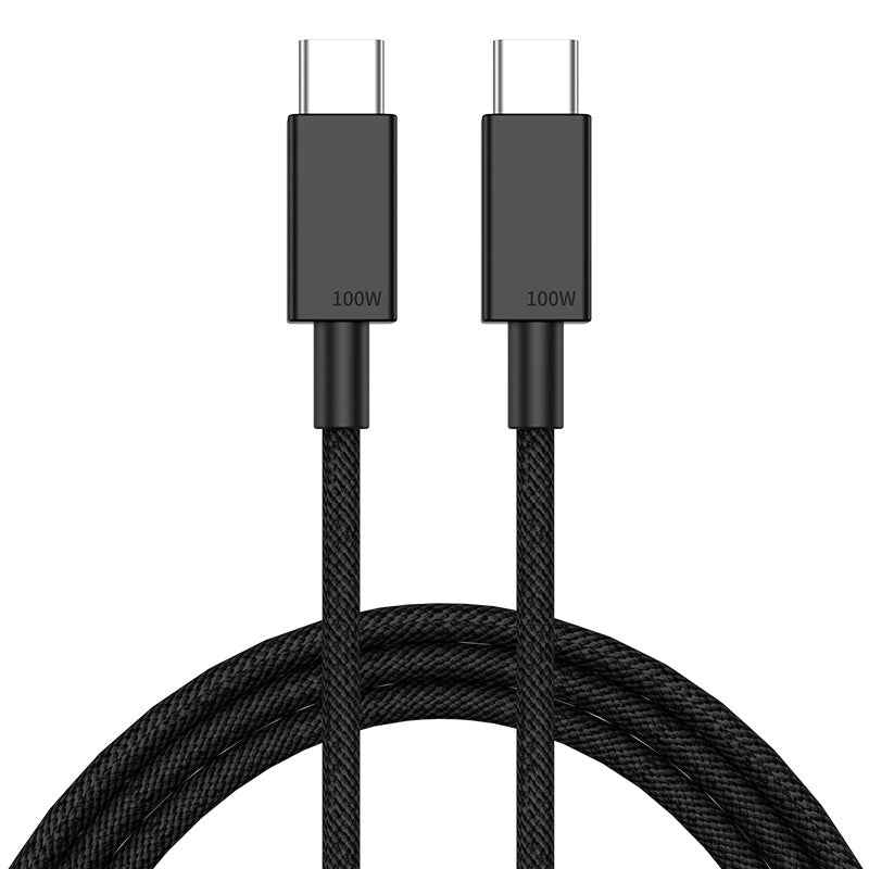 Uniqbuy For 100W USB-C / Type-C to USB-C / Type-C Fast Charging Data Cable, Length:2m(Black)