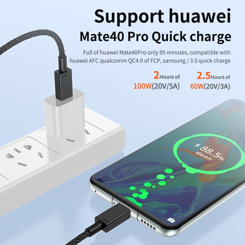 100W USB-C / Type-C to USB-C / Type-C Fast Charging Data Cable, Length:2m(White)