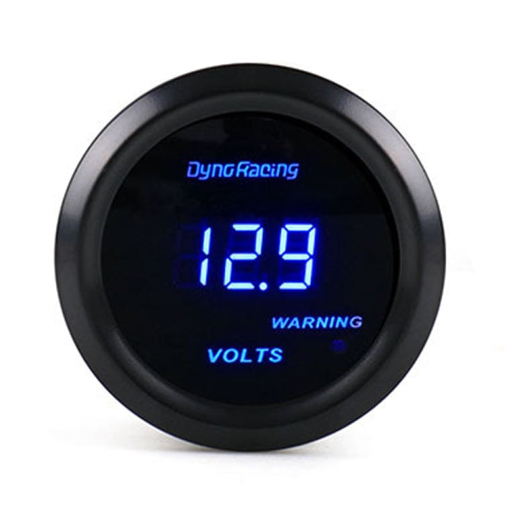 Car Modified 12V Universal 52mm Blue Light Digital Display Meter, Style:Voltmeter