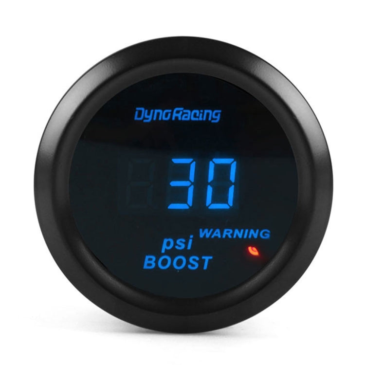 Car Modified 12V Universal 52mm Blue Light Digital Display Meter, Style:Turbo Boost Gauge PSI