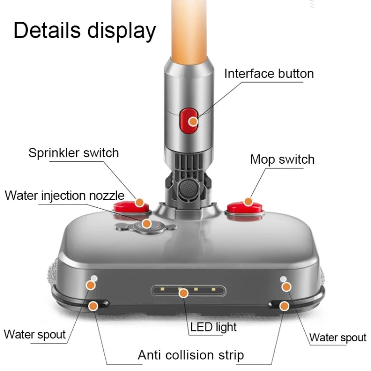 For Dyson V6 D2 Electric Wet and Dry Mopping Head with Water Tank