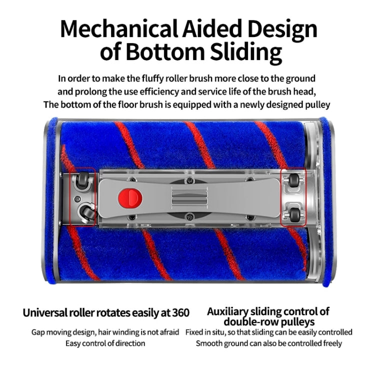 For Dyson SLIM Double Roller Brush Universal Electric Floor Brush