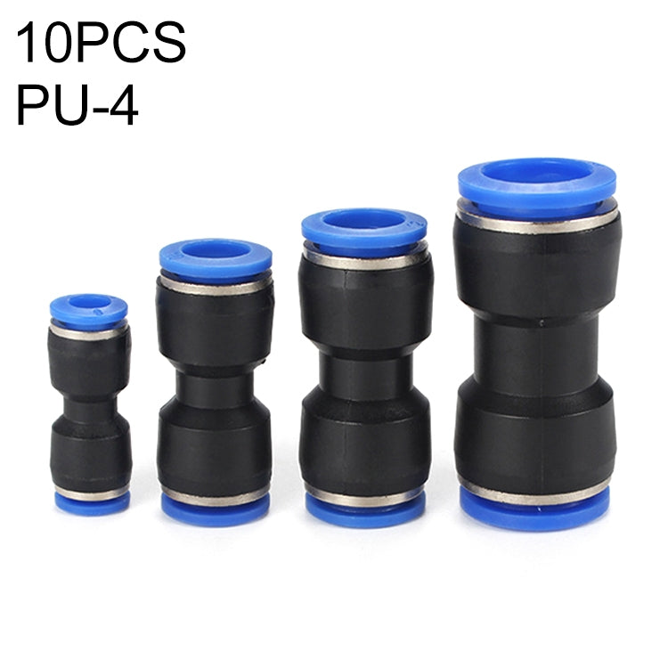 PU-4 LAIZE 10pcs PU Plastic Straight Pneumatic Quick Fitting Connector