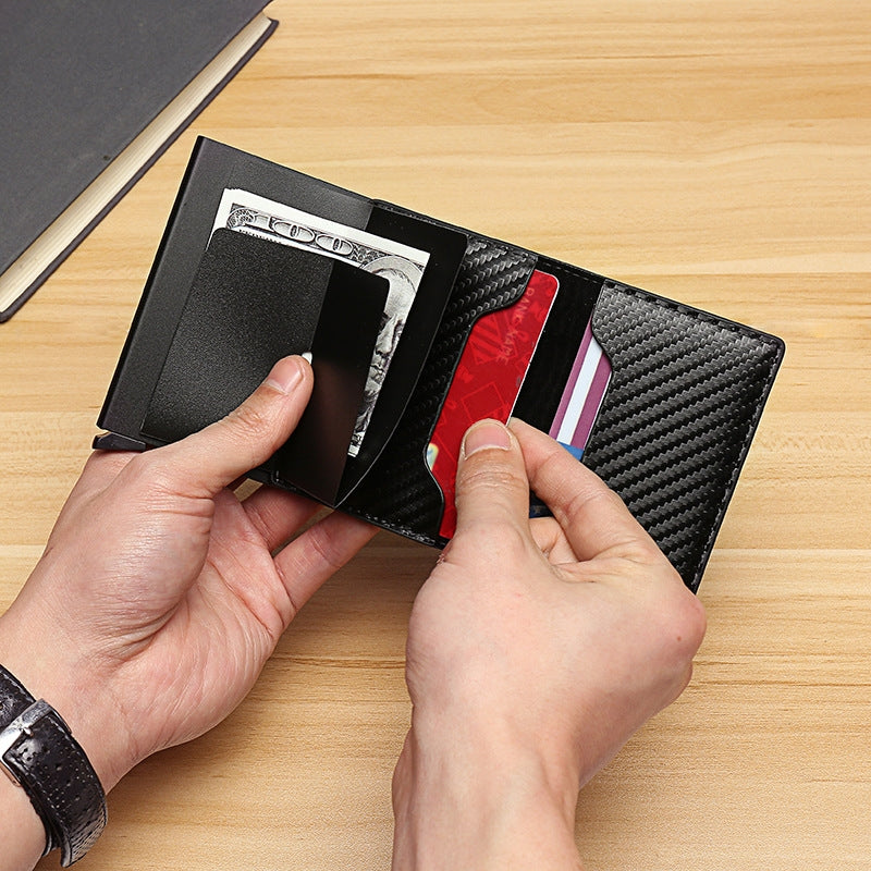 C1804H1 RFID Carbon Fiber Wallet For Men(Black)