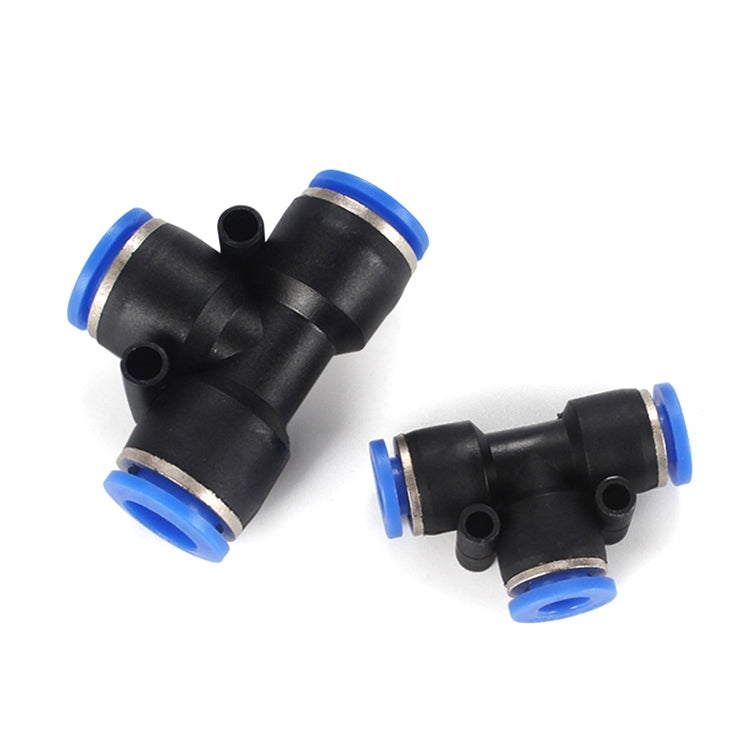 PE-10 LAIZE 10pcs PBT Plastic Tee Joint Pneumatic Quick Fitting Connector