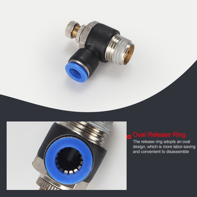 SL4-01 LAIZE 2pcs Throttle Valve Quick Fitting Pneumatic Connector