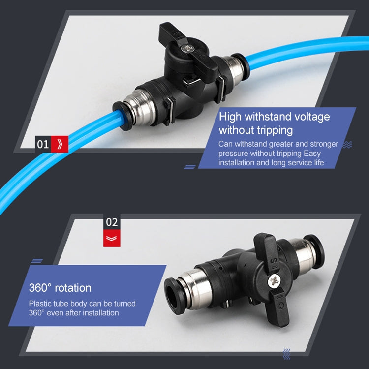 BUC-4 LAIZE Manual Valve Pneumatic Quick Fitting Connector