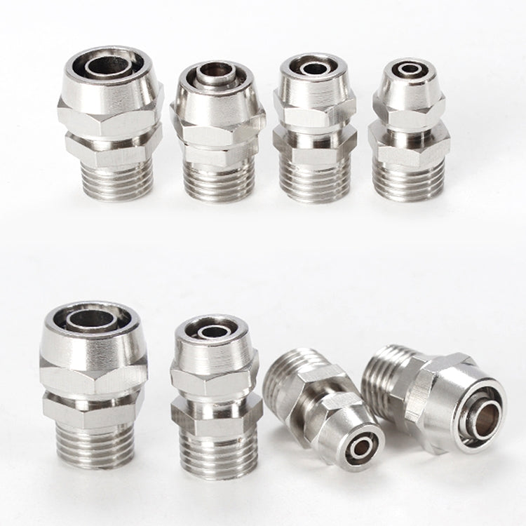 PC6-01 LAIZE 10pcs Nickel Plated Copper Pneumatic Quick Fitting Connector