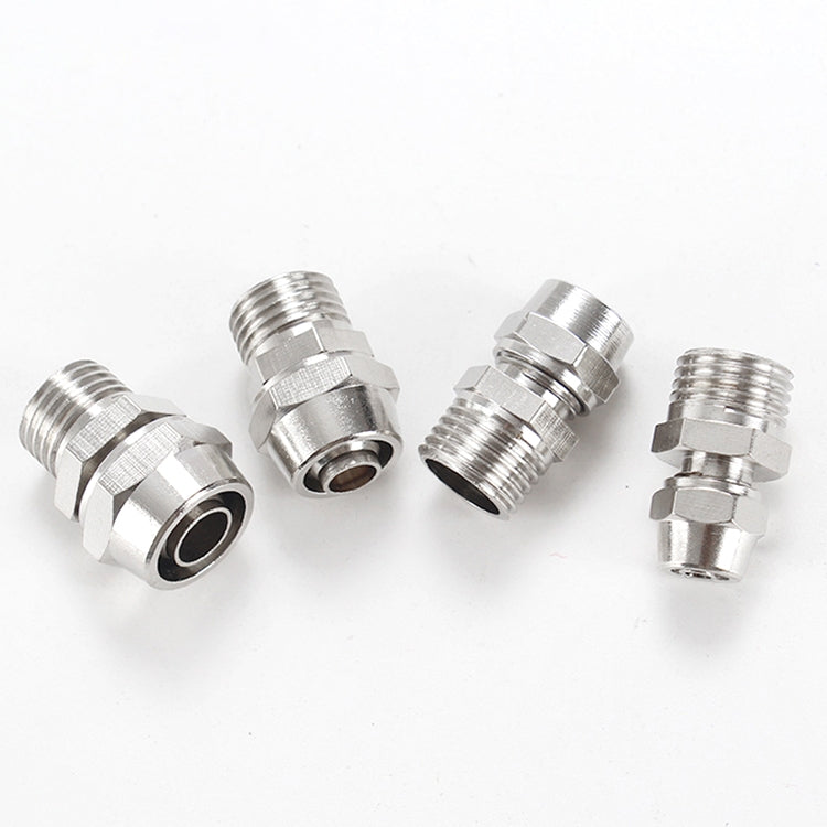 PC8-04 LAIZE 2pcs Nickel Plated Copper Pneumatic Quick Fitting Connector