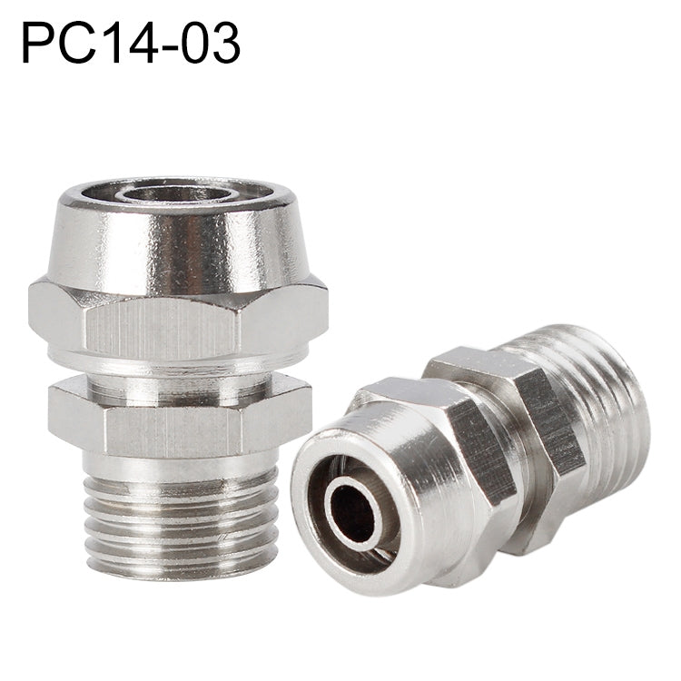 PC14-03 LAIZE Nickel Plated Copper Pneumatic Quick Fitting Connector