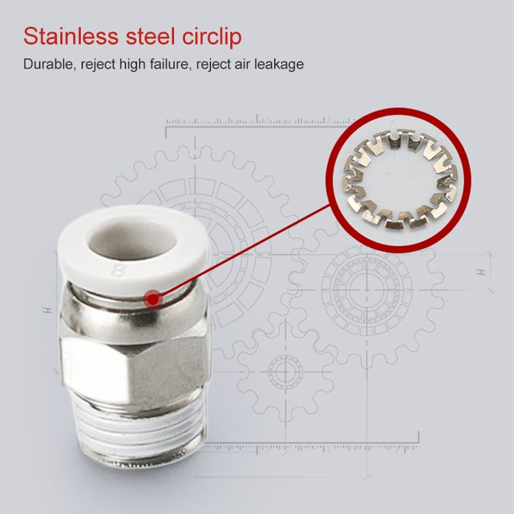 PC6-03 LAIZE 2pcs PC Straight Pneumatic Quick Fitting Connector
