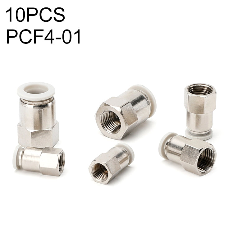 PCF4-01 LAIZE 10pcs Female Thread Straight Pneumatic Quick Fitting Connector