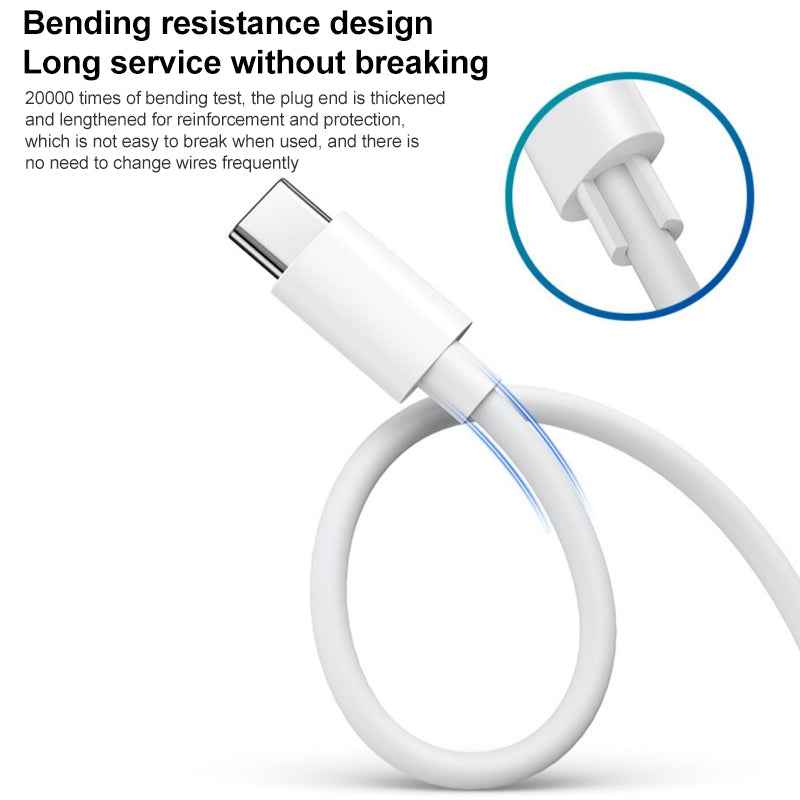 Uniqbuy For For Huawei MateBook Laptop Fast Charging Cable 65W Dual Type-C Interface Charging Data Cable Length:1m