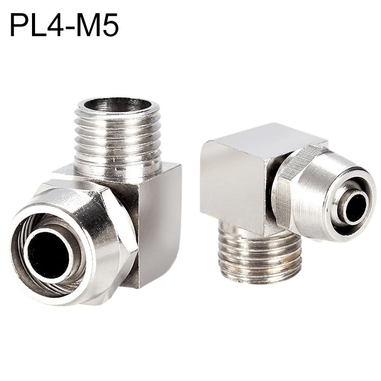 PL4-M5 LAIZE Nickel Plated Copper Trachea Quick Fitting Lock Female Connector