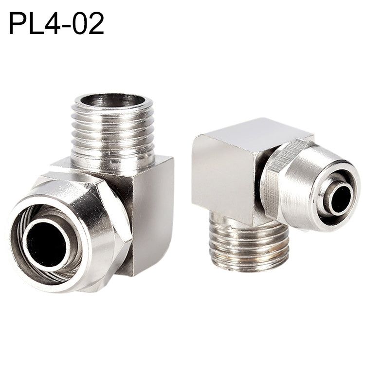 PL4-02 LAIZE Nickel Plated Copper Trachea Quick Fitting Lock Female Connector