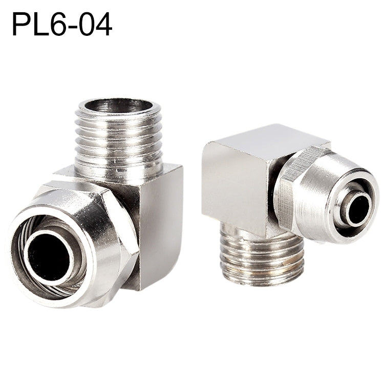 PL6-04 LAIZE Nickel Plated Copper Trachea Quick Fitting Lock Female Connector