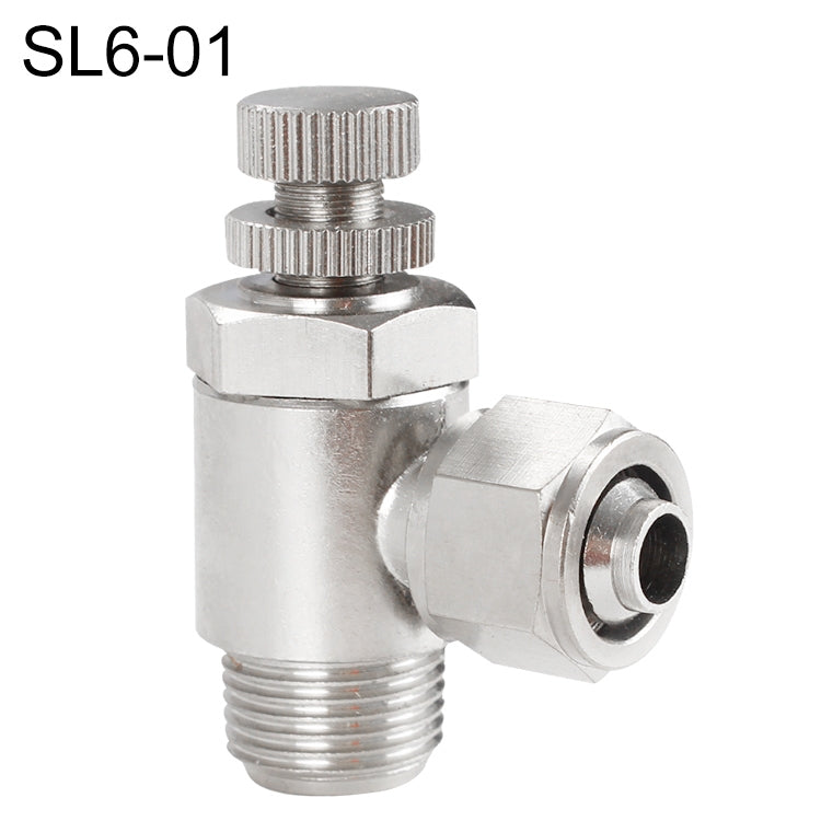 SL6-01 LAIZE Nickel Plated Copper Trachea Quick Fitting Throttle Valve Lock Female Connector