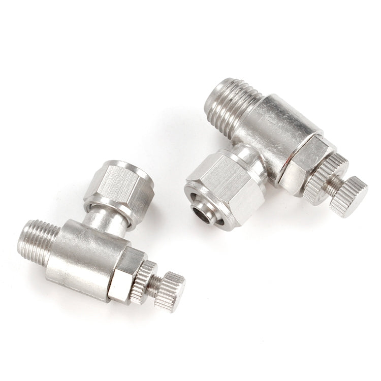 SL6-03 LAIZE Nickel Plated Copper Trachea Quick Fitting Throttle Valve Lock Female Connector