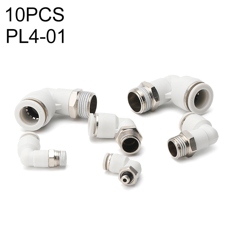 PL4-01 LAIZE 10pcs PL Elbow Pneumatic Quick Fitting Connector