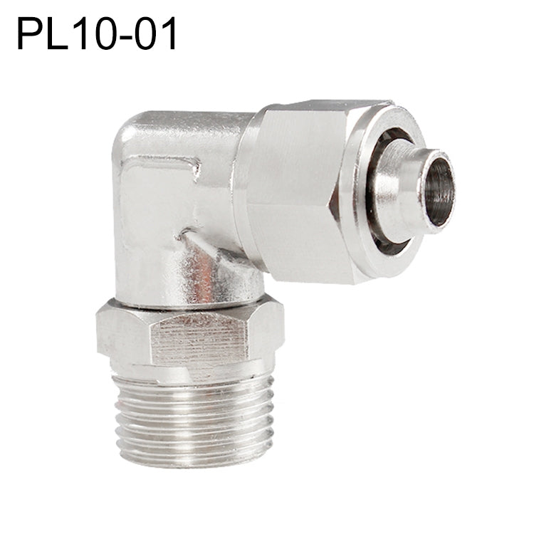 PL10-01 LAIZE Nickel Plated Copper Trachea Quick Fitting Twist Swivel Elbow Lock Female Connector