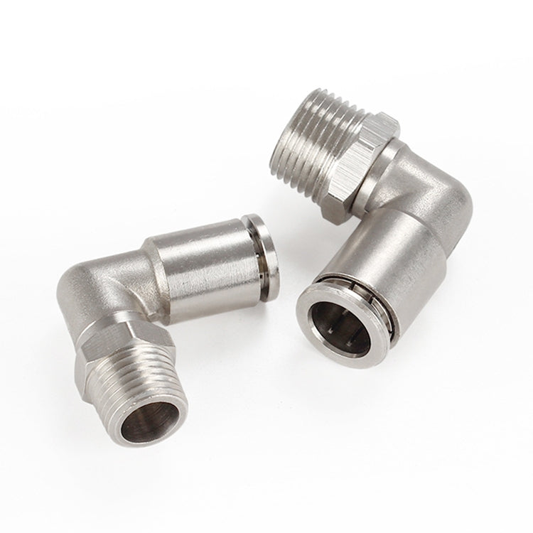 PL4-01 LAIZE Nickel Plated Copper Elbow Male Thread Pneumatic Quick Fitting Connector