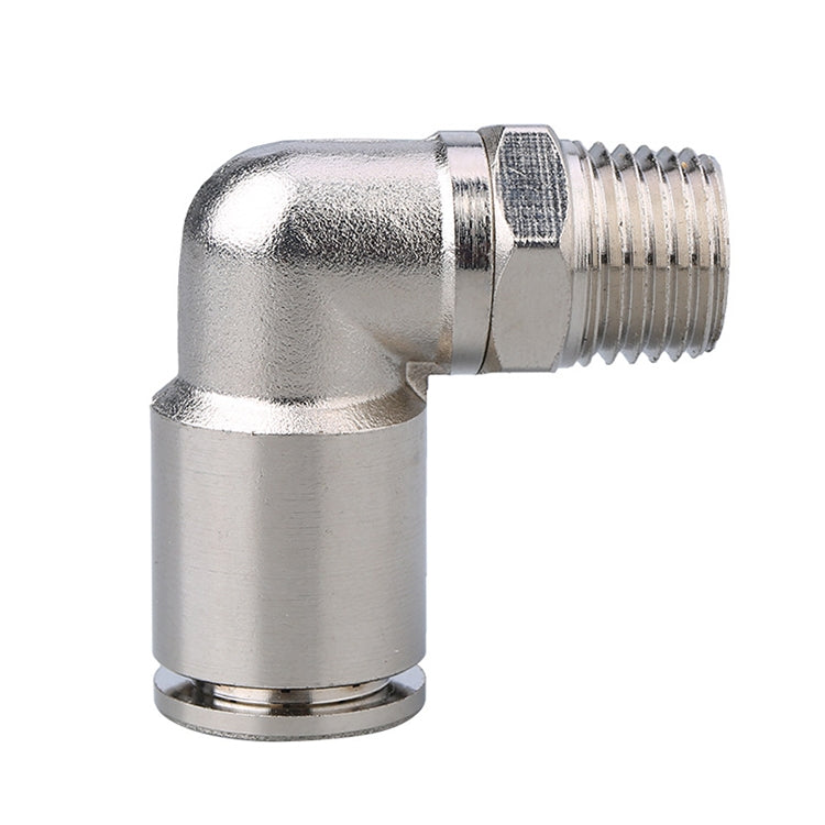 PL4-02 LAIZE Nickel Plated Copper Elbow Male Thread Pneumatic Quick Fitting Connector