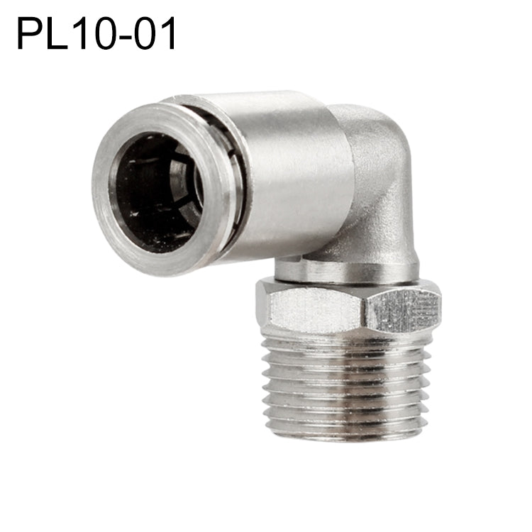 PL10-01 LAIZE Nickel Plated Copper Elbow Male Thread Pneumatic Quick Fitting Connector